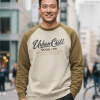 [ 長袖TEE ] 零碼特價 / 剩下3XL，6XL / 拼色針織圓領長袖T恤/杏仁