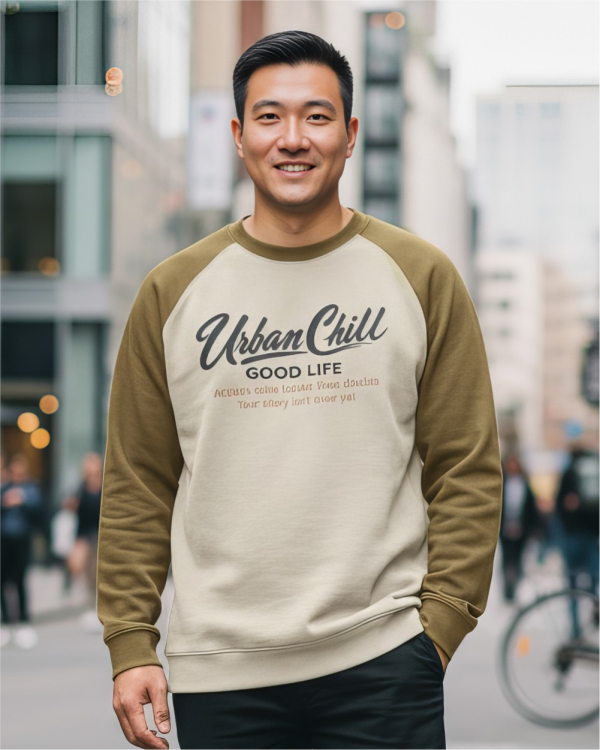 [ 長袖TEE ] 零碼特價 / 剩下3XL，6XL / 拼色針織圓領長袖T恤/杏仁