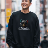 [ 大學TEE ] 黑熊立體印花/落肩寬鬆棉TEE/黑色