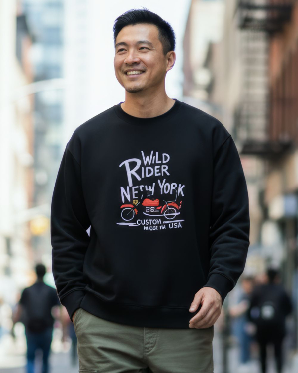 🎈零碼特價🎈[ 大學TEE ] 童趣哈雷/落肩寬鬆棉TEE/黑色( 剩4XL)