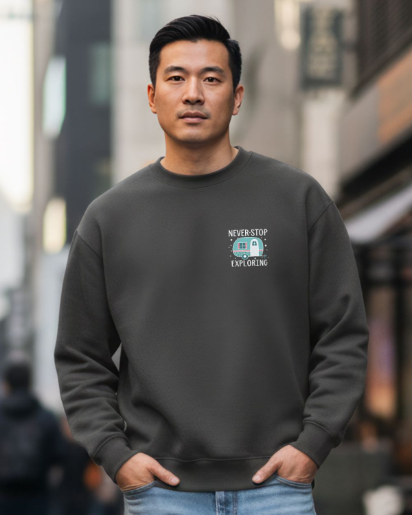 [ 大學TEE] <span style="color: rgb(224, 62, 45);">零碼特價 剩下4XL</span>/自由旅行者/落肩寬鬆重磅長袖棉TEE/深灰