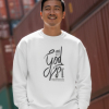 🎈零碼特價🎈[ 大學TEE ] 上帝的信念/落肩寬鬆棉TEE/白色(剩4XL)