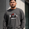[ 大學TEE] 達摩無懼/落肩寬鬆重磅長袖棉TEE/深灰