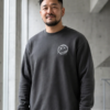 [ 大學TEE] 不想笑/落肩寬鬆重磅長袖棉TEE/深灰