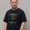 [ 短袖TEE ]軍魂黑熊/落肩款 / 冰瓷棉 / 黑色