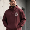 [ 長袖帽TEE]笑臉塗鴉 純棉半開襟連帽TEE / 紅色